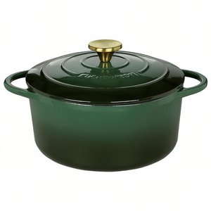 Olla holandesa Kuchenprofi de 24 cm, verde, con tapa y asas para cocinar - Product Image 2