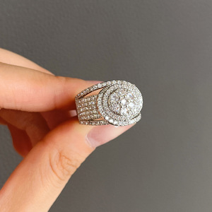 Anello Hip Hop con Pavé per Uomo, Gioiello da Dito di Lusso per Moda Street - Product Image 6