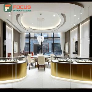 Mostrador de Exhibición de Joyería Minimalista para Centro Comercial, Mostrador de Metal para Centro Comercial, Vitrina para Joyería - Product Image 1