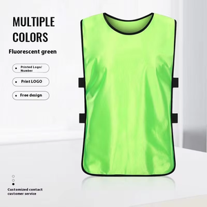 Vente en gros de gilet de football publicitaire avec numéro personnalisable détachements anti-vêtements vêtements d'entraînement de confrontation des joueurs - Product Image 2