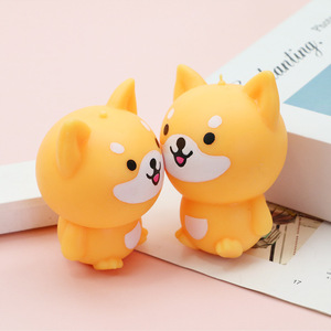 Juguete Antiestrés de TPR con Forma de Animal de Dibujos Animados, Shiba Inu, Relleno de Harina, de Rebote Lento, para Niños y Adultos, Venta al Por Mayor - Product Image 4