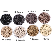Mini anneaux lisses en cuivre, 3.2x2.5x4.0mm, petits anneaux avec perles, pour extensions de cheveux, 0.8g par brin