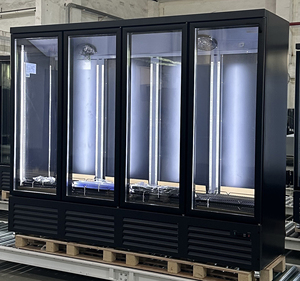 Equipo de Refrigeración <span class=keywords><strong>Vertical</strong></span> de 4 Puertas, Enfriador de Botellas de Bebidas, Vitrina Refrigerada - Product Image 4