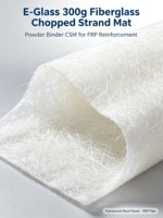 E-Glass 300gsm Powder Binder Fiberglass Chopped Strand Mat untuk Panel Atap Transparan dan Penguatan Pipa FRP