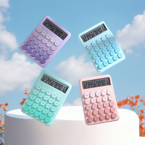 Calculatrice de bureau colorée Dx817, touches rondes en matériau ABS, pour étudiants et usage au bureau - Product Image 3