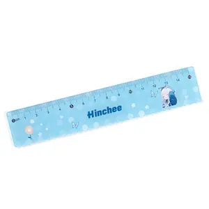 Hinchee promotionnel acrylique règle personnalisé en plastique multifonction mignon Anime Kpop Transparent géométrie mesure en plastique règle ensemble