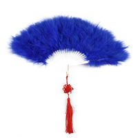 Éventail de danse de cour pour femmes, artisanat d'art, plumes pliantes, décoration de la maison, danse faite à la main, accessoires de fête de mariage, cadeaux artisanaux
