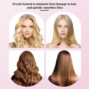 Plancha de Pelo Profesional de Titanio Rosa 2025, con Logotipo Personalizado, 480, Iónica, Infrarroja, Calentamiento Rápido, para Salón de Belleza - Product Image 3