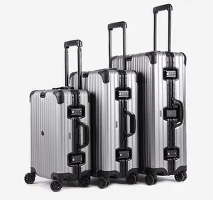 Ventes en gros 20 "24" 28 "accepter la personnalisation grande capacité voyage en alliage d'aluminium bagages Design de mode