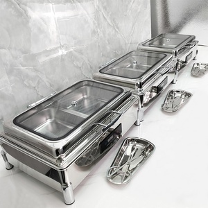 Calentador de <span class=keywords><strong>Buffet</strong></span> Eléctrico Rectangular, Equipo de Catering con Tapa de Vidrio y Acero Inoxidable <span class=keywords><strong>para</strong></span> Hoteles y Restaurantes, Diseño de Estufa <span class=keywords><strong>para</strong></span> Alimentos - Product Image 1