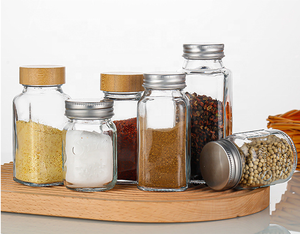 120ml 4oz Transparent Eco-Friendly Glass <b>Spice</b> Storage <b>Jars</b> with Bamboo Lid Round Food Storage Bottle Magnetic Card Access - Product Image 6