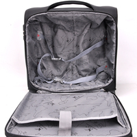 Valise cabine extensible en nylon pour hommes et femmes avec 2 roulettes pivotantes, bagage à roulettes, sac de pilote