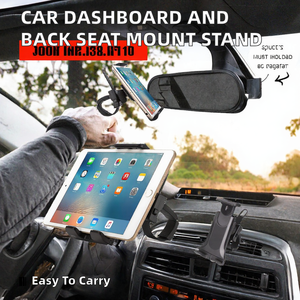 Tragbare Armaturenbrett- & Kopfstützenhalterung für Auto-Rücksitz Tablet-Halterung Sport Outdoor-Nutzung Unterstützt Mobiltelefon & iPad - Product Image 2