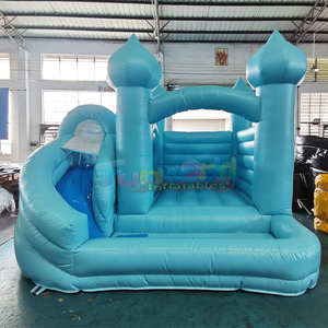 บ้านลมสำหรับงานแต่งงานเกรดเชิงพาณิชย์ ปราสาทลมสำหรับเด็ก บ้านลมสีเขียวมิ้นท์สำหรับงานปาร์ตี้ - Product Image 4