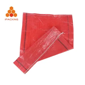 100% New material 10kg 25kg 50kg transparent red color pp woven Vegetable Potato carrot Packaging sacos bag