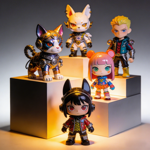 Service d'impression 3D en résine SLA haute précision, figurines d'action anime personnalisées, jouets en boîte mystère avec service de peinture, couleurs et tailles personnalisées - Product Image 1
