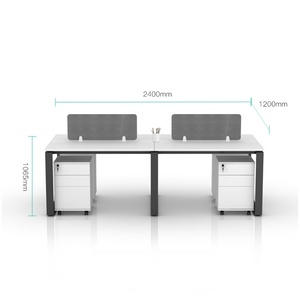 Customize Office <b>Workstations</b> Geometry Style <b>Workstation</b> Office Furniture 6 Person <b>Workstation</b> <b>Desk</b> - Product Image 2