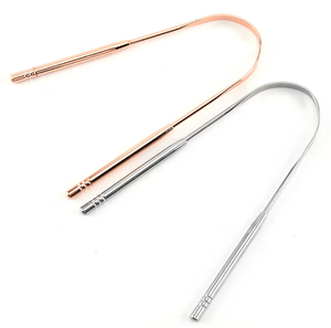 Nettoyeurs de langue en acier inoxydable chirurgical de qualité supérieure, gratte-langue en acier inoxydable 304 - Product Image 1