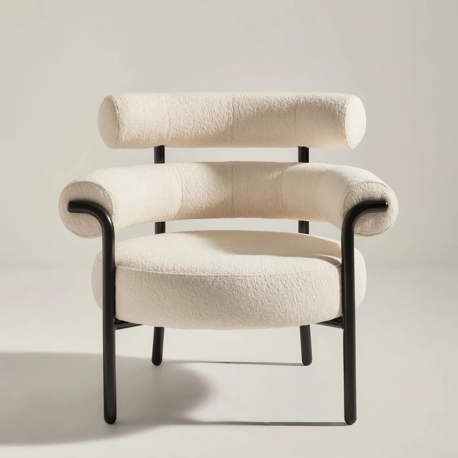Modern Style Metal Frame Base Fabric Cover Upholstered High Density Foam Accent Living Room Leisure Chair