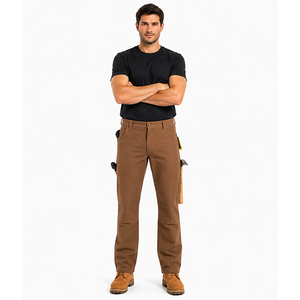 Men's High Street <b>Cargo</b> Trousers Breathable 100% Cotton <b>Work</b> <b>Pants</b> Casual Athletic Long <b>Pants</b> - Product Image 1