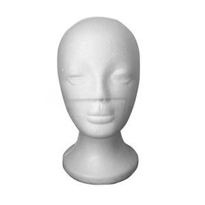 Vente en gros de présentoir pour perruque en polystyrène blanc <span class=keywords><strong>tête</strong></span> de <span class=keywords><strong>mannequin</strong></span> en plastique - Product Image 3