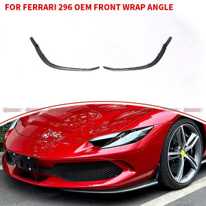 Angle avant en fibre de carbone sèche style OEM pour Ferrari 296 GTB, séparateur avant, lèvre de pare-chocs avant, pièces de carrosserie automobile - Product Image 4