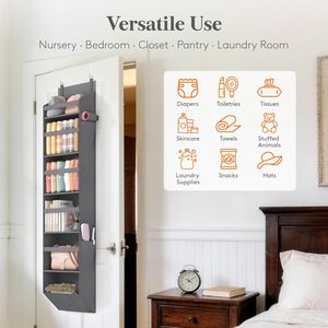 Organizador para colgar sobre la puerta con 10 compartimentos, almacenamiento colgante con ventana transparente, plegable para armario, baño, dormitorio - Product Image 4