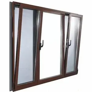 Fenêtres basculantes en aluminium personnalisées fenêtre moderne à battant en alliage d'aluminium verre 48x60 inclinable et tournant