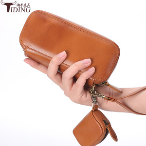 Étui à pipe en cuir véritable TIDING avec sangle de poignet, accessoire portable pour cigares, sac de rangement pour tabac, marron - Product Image 3