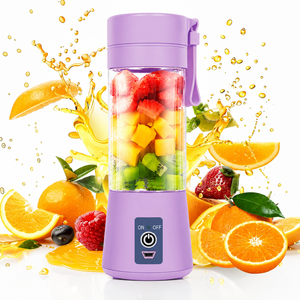 Vaso Mezclador Portátil, Licuadora Personal para Frutas, Recargable por USB, 380 ml, Exprimidor Eléctrico de Presión en Frío, Acero Inoxidable, para el Hogar - Product Image 1