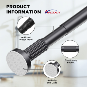 ARODDY Fabricante OEM, Barra de Cortina de 28 mm de Calidad Premium, Riel de Tensión para Ducha, para Baño - Product Image 2