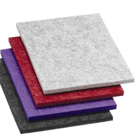 Panneaux muraux acoustiques modernes haute densité en feutre polyester PET rectangulaires 9mm/12mm, ignifuges, écologiques, insonorisants pour écoles