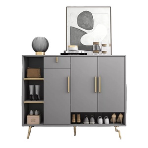 Moderno di alta qualità Dark Gary <span class=keywords><strong>scarpiera</strong></span> mobili in legno scaffali per soggiorno dipinto a mano Design - Product Image 2