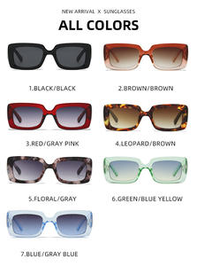 New Square Street Lunettes <span class=keywords><strong>de</strong></span> soleil à la mode Shades Modern Ins Lunettes <span class=keywords><strong>de</strong></span> soleil rectangulaires pour hommes et femmes - Product Image 3