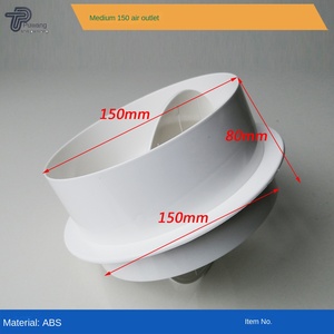 Capot <span class=keywords><strong>de</strong></span> <span class=keywords><strong>hotte</strong></span> mural extérieur en plastique ABS avec <span class=keywords><strong>clapet</strong></span> <span class=keywords><strong>anti</strong></span>-<span class=keywords><strong>retour</strong></span> pour évacuation <span class=keywords><strong>de</strong></span> fumée et air, pour cuisine et toilettes, TP-6600 100-200mm - Product Image 5