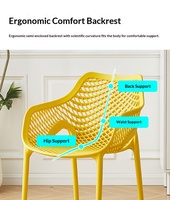 Chaise de salle à manger légère, imperméable, empilable, avec dossier en maille alvéolée, en résine, pour la cuisine, usage quotidien, style victorien moderne et élégant