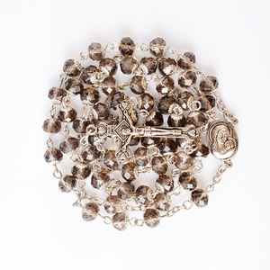 SUXUAN – collier chapelet, bijoux de mode islamique, chapelet, jésus, <span class=keywords><strong>Christ</strong></span>, croix, pendentif, perles en cristal, religieux, prix d'usine - Product Image 4