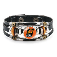 Bracelet personnalisable en cuir et acrylique pour fan de club de baseball - Léger et étanche pour événements sportifs et sports d'équipe