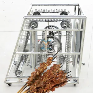 Automatic Meat Skewer Grill Machine Restaurant Hotel Barbecue Equipment Lpg Gas Heated Barbecue Machine