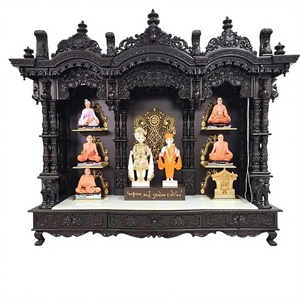 Nuevo Templo de Madera de Teca Natural con Acabado de Alto Brillo, Templo de Madera de Teca para Decoración del Hogar, Hermoso Templo Hindú Hecho a Mano para Pooja Ghar - Product Image 5
