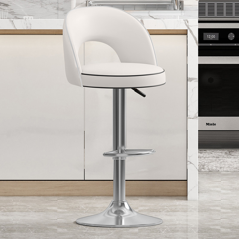 Beige blanc-Pieds argentés-90-12cm
