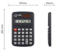 Mini calculatrice de bureau scientifique à 8 chiffres avec boutons sensibles, double solaire et batterie, fonctions standard pour le bureau, l'école