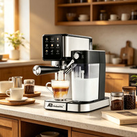Cafetera Espresso Anbolife de 20 Bares con Pantalla Táctil IMD, Sistema de Espuma de Leche Totalmente Automático, 12 Funciones, OEM, CE
