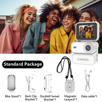 Caméra d'action compacte 4K avec écran rotatif, application WiFi et 120° °   Objectif grand angle pour vlog de voyage et sports de plein air
