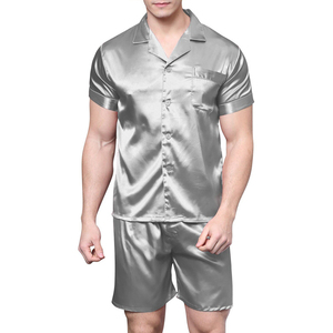 Satin Silk Pajamas <strong>Shorts</strong> for <strong>Men</strong> Rayon Silk Sleepwear Summer Male Pajama Set Soft Nightgown for <strong>Men</strong> <strong>Pyjamas</strong> - Product Image 5