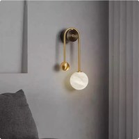 Lampe murale en marbre naturel espagnol - Style moderne minimaliste de luxe pour salon, chambre à coucher, chevet, couloir, éclairage décoratif