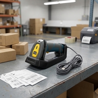 Lecteur de codes-barres industriel sans fil GUOTAO J17B OEM à transfert de données rapide, pistolet scanner mobile remplaçable 1902G 1D 2D QR en stock