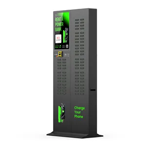 Oem 휴대용 72 슬롯 공유 전원 은행 대여 빠른 충전 키오스크 스테이션 휴대 전화 고속 충전기 자판기 POS NFC