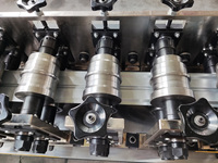 Machine de formage de profilés pour portes à enroulement entièrement automatique, pour la fabrication de profilés de portes à enroulement en métal
