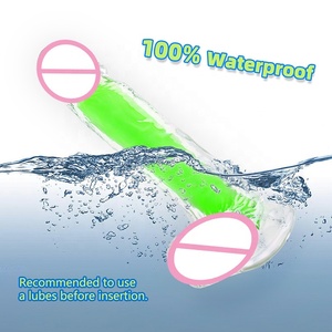 Çift faiz yetişkin seks ürünleri kadın masturbator TPE floresan penis ışık yapay penis üzerinde kayış - Product Image 6